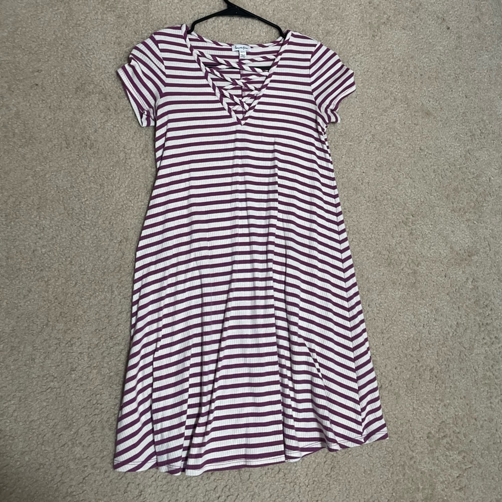Purple striped dress